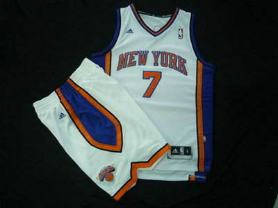 New York Knicks 7 Carmelo Anthony white color Basketball Suit