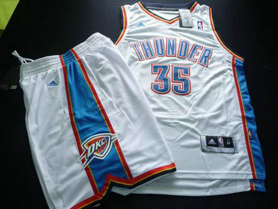 Oklahoma City Thunder 35 Kevin Durant white color Basketball Suit