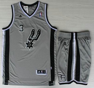 San Antonio Spurs #3 Marco Belinelli Grey Revolution 30 Swingman NBA Jersey Short Suits