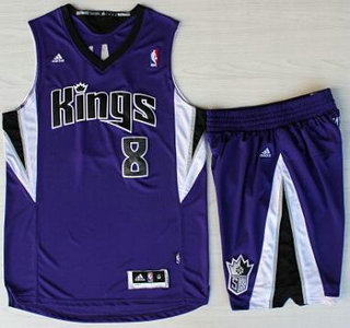 Sacramento Kings #8 Rudy Gay Purple Revolution 30 Swingman Suits