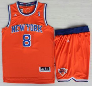 New York Knicks #8 JR Smith Orange Revolution 30 Swingman Jersey Shorts Suits
