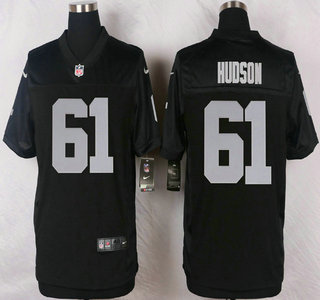 Oakland Raiders #61 Rodney Hudson Nike Black Elite Jersey