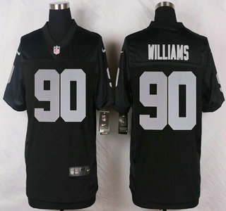 Oakland Raiders #90 Dan Williams Nike Black Elite Jersey