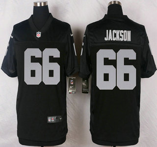 Oakland Raiders #66 Gabe Jackson Nike Black Elite Jersey