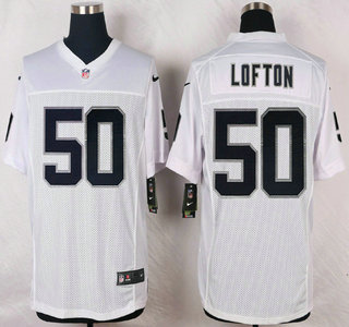 Oakland Raiders #50 Curtis Lofton Nike White Elite Jersey