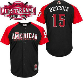 American League Boston Red Sox #15 Dustin Pedroia Black 2015 All-Star Game Player Jersey