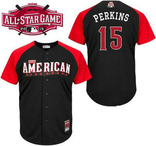 American League Minnesota Twins #15 Glen Perkins Black 2015 All-Star Game Player Jersey Majestic