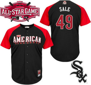 American League Chicago White Sox #49 Chris Sale Black 2015 All-Star Game Player Jersey