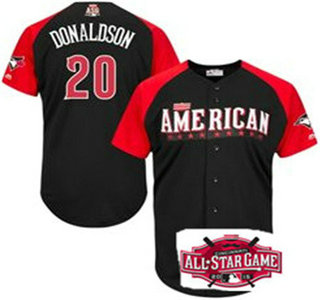 American League Toronto Blue Jays #20 Josh Donaldson Black 2015 All-Star Game Player Jersey
