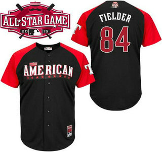 American League Texas Rangers #84 Prince Fielder Black 2015 All-Star Game Player Jersey