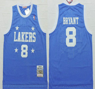 Los Angeles Lakers #8 Kobe Bryant 2004-05 Light Blue Hardwood Classics Soul Swingman Throwback Jersey