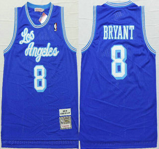 Los Angeles Lakers #8 Kobe Bryant 1996-97 Blue Hardwood Classics Soul Swingman Throwback Jersey