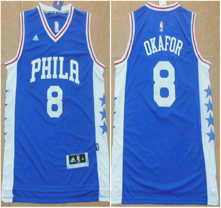 Philadelphia Sixers #8 Jahlil Okafor Revolution 30 Swingman 2015 New Blue Jersey
