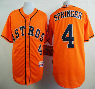 Houston Astros #4 George Springer Orange Jersey