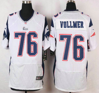 New England Patriots #76 Sebastian Vollmer White Road NFL Nike Elite Jersey