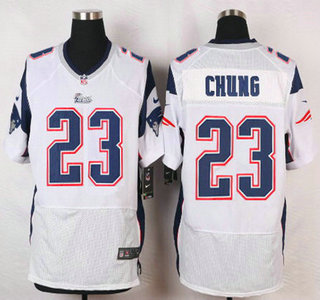 New England Patriots #23 Patrick Chung White Road NFL Nike Elite Jersey