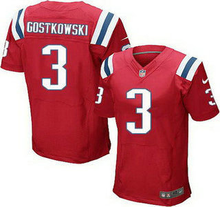New England Patriots #3 Stephen Gostkowski Red Alternate NFL Nike Elite Jersey