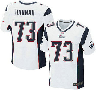 New England Patriots #73 John Hannah White Retired Player NFL Nike Elite Jersey