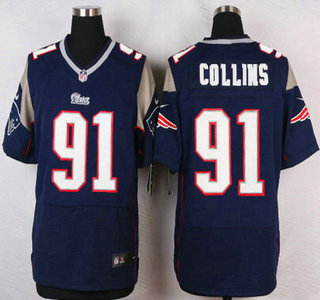 New England Patriots #91 Jamie Collins Navy Blue Team Color NFL Nike Elite Jersey
