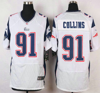 New England Patriots #91 Jamie Collins White Road NFL Nike Elite Jersey