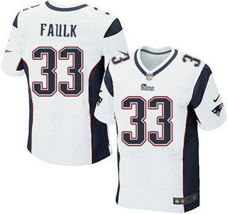 New England Patriots #33 Kevin Faulk White Retired Player NFL Nike Elite Jersey