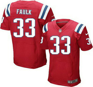New England Patriots #33 Kevin Faulk Red Retired Player NFL Nike Elite Jersey