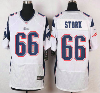 New England Patriots #66 Bryan Stork White Road NFL Nike Elite Jersey