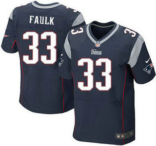 New England Patriots #33 Kevin Faulk Navy Blue Retired Player NFL Nike Elite Jersey