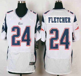 New England Patriots #24 Bradley Fletcher White Road NFL Nike Elite Jersey