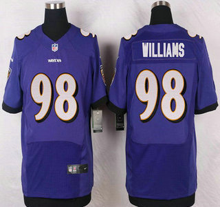Baltimore Ravens #98 Brandon Williams Purple Team Color NFL Nike Elite Jersey
