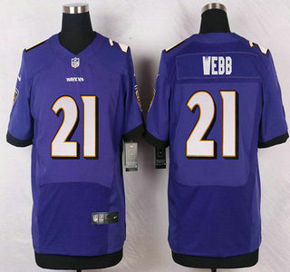 Baltimore Ravens #21 Lardarius Webb Purple Team Color NFL Nike Elite Jersey