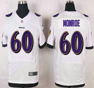 Baltimore Ravens #60 Eugene Monroe White Road NFL Nike Elite Jersey