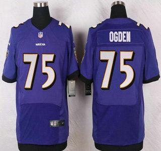 Baltimore Ravens #75 Jonathan Ogden Purple Retired Player NFL Nike Elite Jersey
