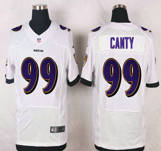 Baltimore Ravens #99 Chris Canty White Road NFL Nike Elite Jersey