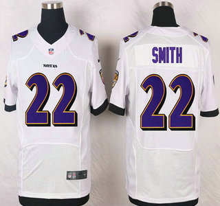 Baltimore Ravens #22 Jimmy Smith White Road NFL Nike Elite Jersey