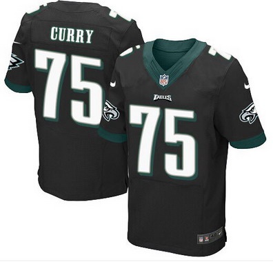 Philadelphia Eagles #75 Vinny Curry Black Alternate NFL Nike Elite Jersey