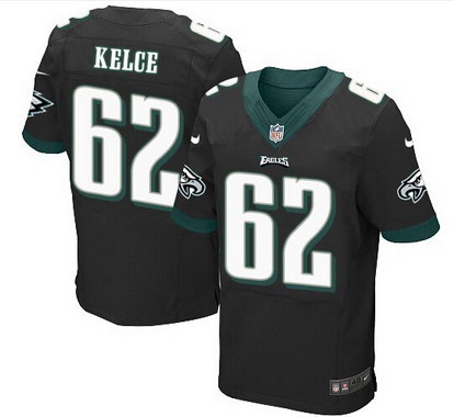Philadelphia Eagles #62 Jason Kelce Black Alternate NFL Nike Elite Jersey
