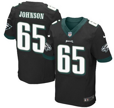 Philadelphia Eagles #65 Lane Johnson Black Alternate NFL Nike Elite Jersey