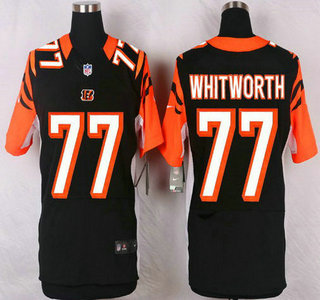 Cincinnati Bengals #77 Andrew Whitworth Black Team Color NFL Nike Elite Jersey