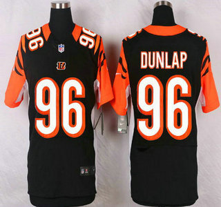 Cincinnati Bengals #96 Carlos Dunlap Black Team Color NFL Nike Elite Jersey
