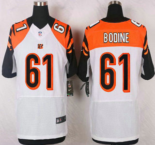 Cincinnati Bengals #61 Russell Bodine White Road NFL Nike Elite Jersey