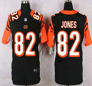 Cincinnati Bengals #82 Marvin Jones Black Team Color NFL Nike Elite Jersey