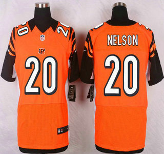 Cincinnati Bengals #20 Reggie Nelson Orange Alternate NFL Nike Elite Jersey