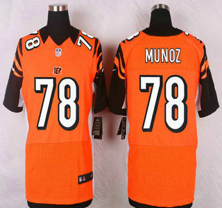 Cincinnati Bengals #78 78 Anthony Munoz Orange Alternate NFL Nike Elite Jersey