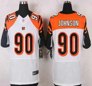 Cincinnati Bengals #90 Michael Johnson White Road NFL Nike Elite Jersey