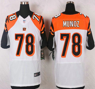 Cincinnati Bengals #78 Anthony Munoz White Road NFL Nike Elite Jersey
