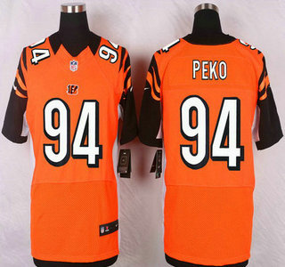 Cincinnati Bengals #94 Domata Peko Orange Alternate NFL Nike Elite Jersey