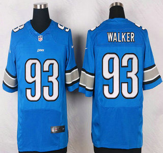 Detroit Lions #93 Tyrunn Walker Light Blue Team Color NFL Nike Elite Jersey
