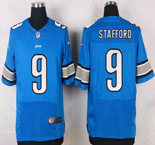 Detroit Lions #9 Matthew Stafford Light Blue Team Color NFL Nike Elite Jersey