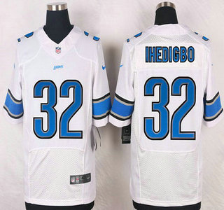 Detroit Lions #32 James Ihedigbo White Road NFL Nike Elite Jersey